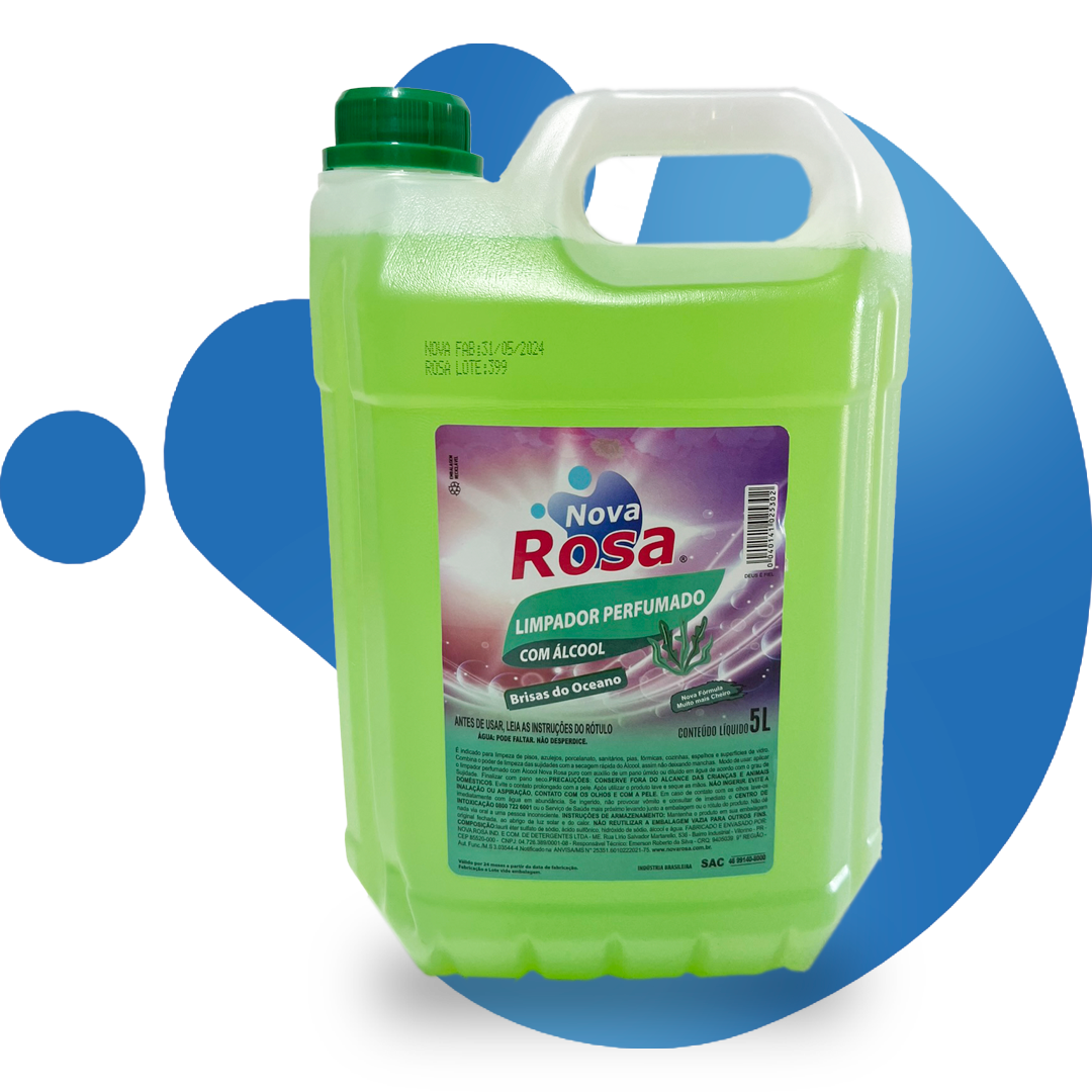 LIMPADOR PERFUMADO COM ÁLCOOL BRISAS DO OCEANO 5L